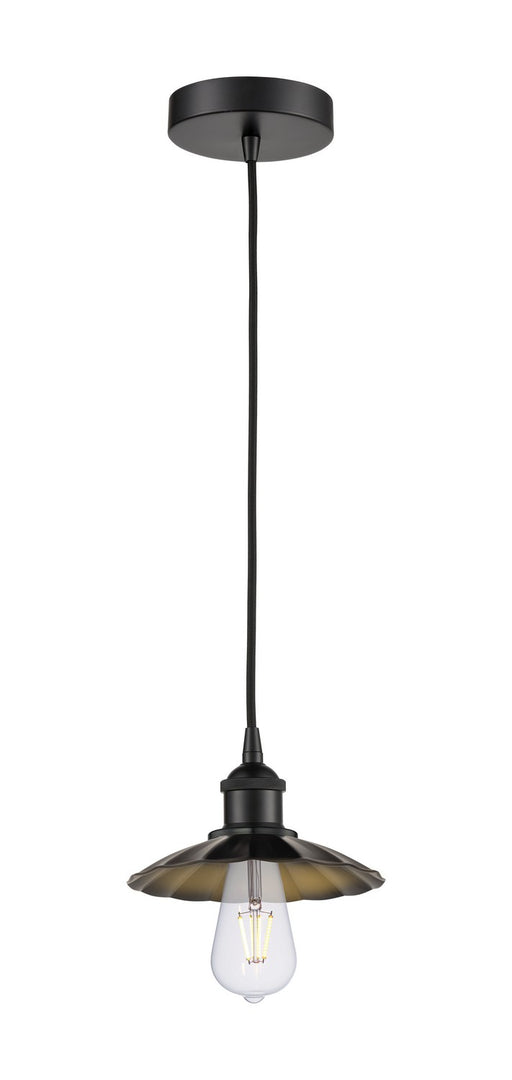 Innovations - 616-1P-BK-M17-BK - LED Mini Pendant - Scallop - Matte Black