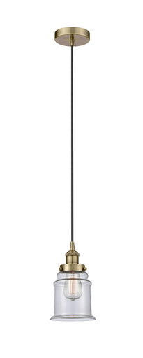 Edison One Light Mini Pendant Antique Brass