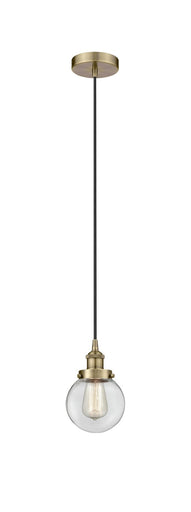 Edison One Light Mini Pendant Antique Brass