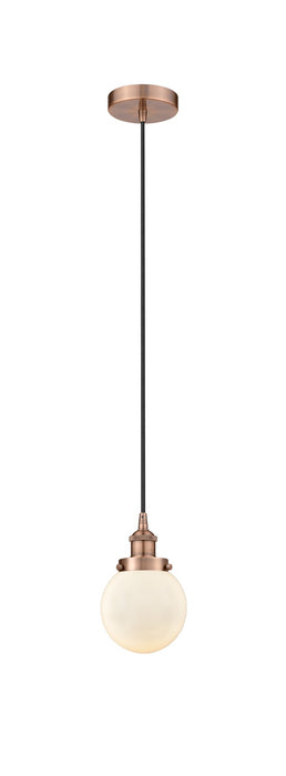 Innovations - 616-1PH-AC-G201-6 - One Light Mini Pendant - Edison - Antique Copper