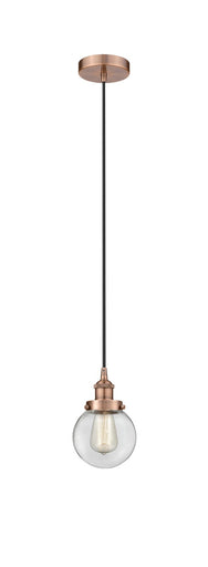 Edison One Light Mini Pendant Antique Copper