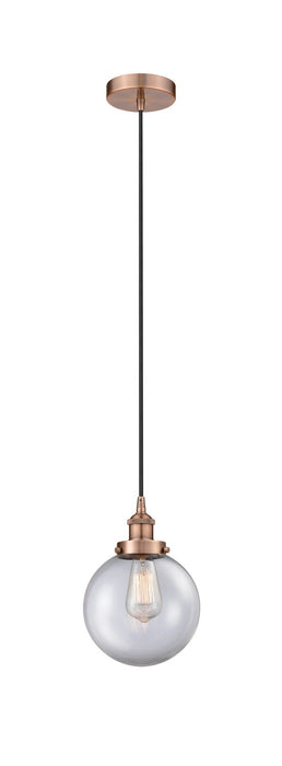 Innovations - 616-1PH-AC-G202-8 - One Light Mini Pendant - Edison - Antique Copper