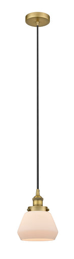 Edison One Light Mini Pendant Brushed Brass