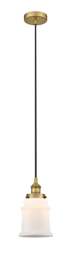 Edison One Light Mini Pendant Brushed Brass