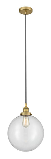 Edison One Light Mini Pendant Brushed Brass