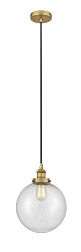 Edison One Light Mini Pendant Brushed Brass