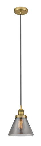 Edison One Light Mini Pendant Brushed Brass