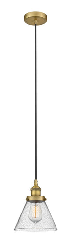 Edison One Light Mini Pendant Brushed Brass