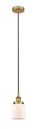 Edison One Light Mini Pendant Brushed Brass