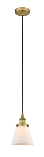 Edison One Light Mini Pendant Brushed Brass