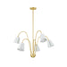 Mitzi - H852805-GL/TWH - Five Light Chandelier - Lila - Gold Leaf/Textured On White Combo