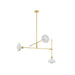 Mitzi - H878803-AGB/SWH - Three Light Chandelier - Billie - Aged Brass/Soft White