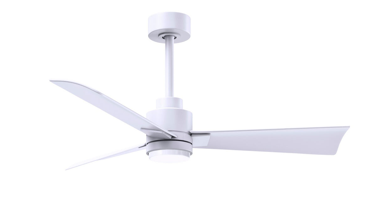 Matthews Fan Company - AKLK-MWH-MWH-42 - 42"Ceiling Fan - Alessandra - Matte White