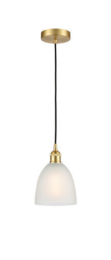 Edison One Light Mini Pendant Satin Gold