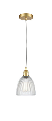 Edison One Light Mini Pendant Satin Gold