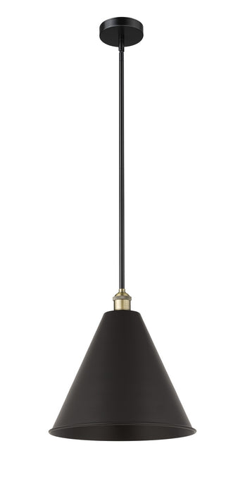 Innovations - 616-1S-BAB-MBC-16-BK - One Light Mini Pendant - Edison - Black Antique Brass