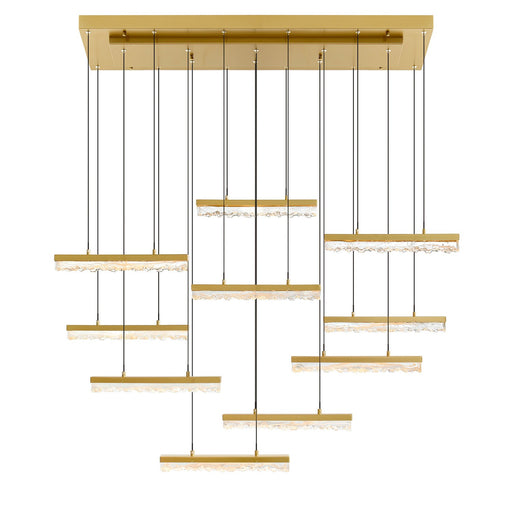 CWI Lighting - 1588P48-10-624 - LED Chandelier - Stagger - Brass