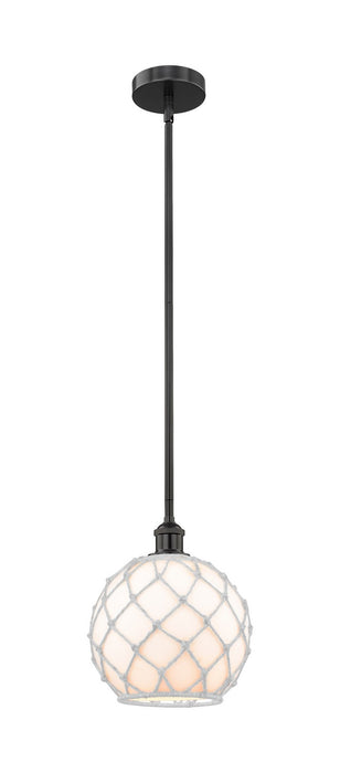 Innovations - 616-1S-BK-G121-10RW - One Light Mini Pendant - Edison - Matte Black