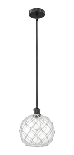 Edison One Light Mini Pendant Matte Black
