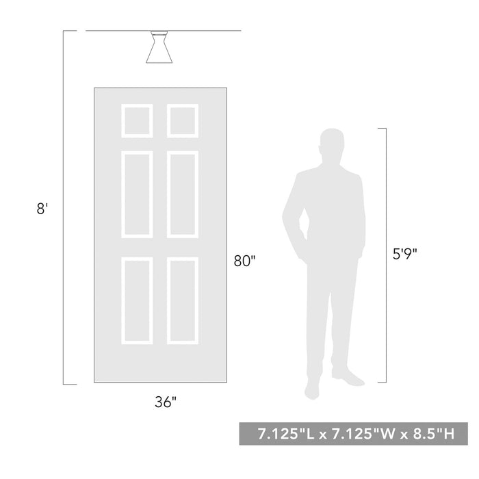 Golden - 0511-FM BCB-CLR - One Light Flush Mount - Malta - Brushed Champagne Brass