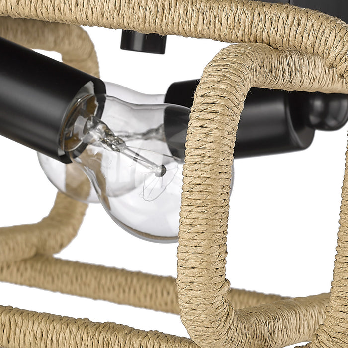 Golden - 6085-FM BLK-NR - Two Light Flush Mount - Camden - Matte Black