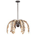 Savoy House - 1-2579-6-26 - Six Light Chandelier - Grecian - Champagne Mist with Coconut Shell