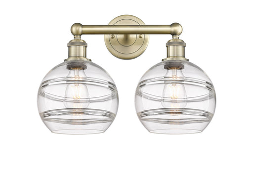 Innovations - 616-2W-AB-G556-8CL - Two Light Bath Vanity - Downtown Urban - Antique Brass