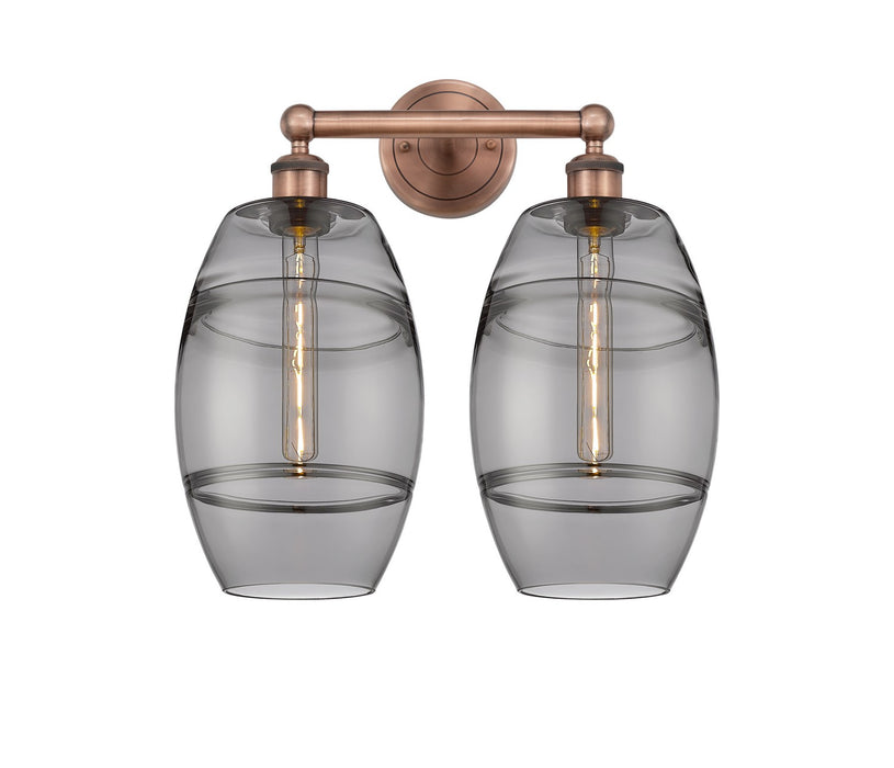 Innovations - 616-2W-AC-G557-8SM - Two Light Bath Vanity - Downtown Urban - Antique Copper