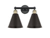 Innovations - 616-2W-BAB-MBC-8-BK - Two Light Bath Vanity - Downtown Urban - Black Antique Brass