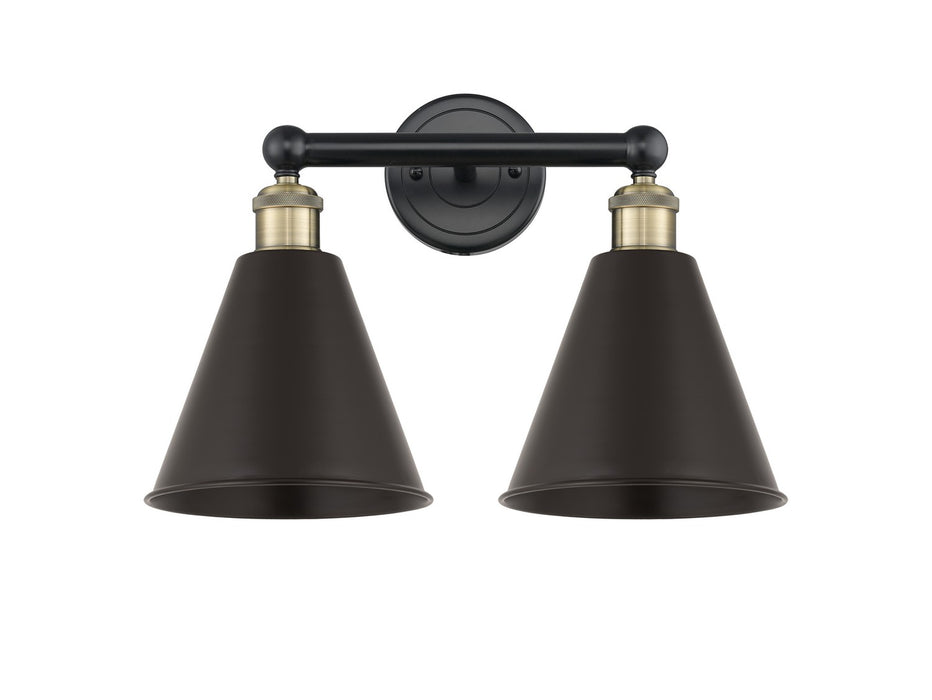 Innovations - 616-2W-BAB-MBC-8-BK - Two Light Bath Vanity - Downtown Urban - Black Antique Brass