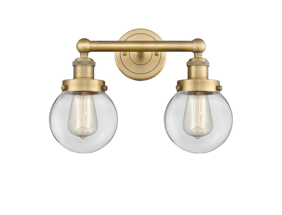 Innovations - 616-2W-BB-G202-6 - Two Light Bath Vanity - Edison - Brushed Brass