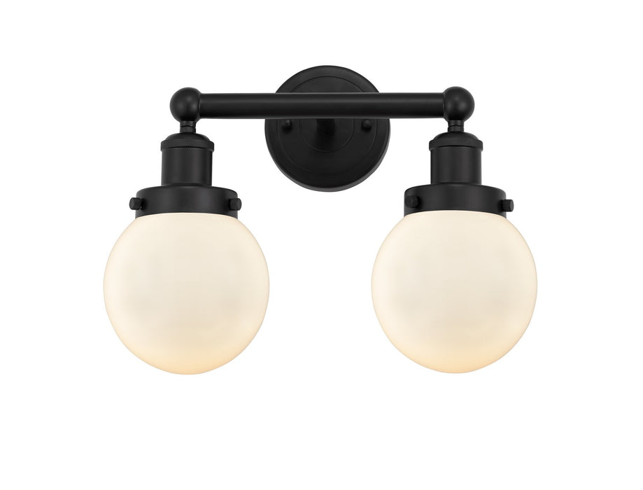 Innovations - 616-2W-BK-G201-6 - Two Light Bath Vanity - Edison - Matte Black