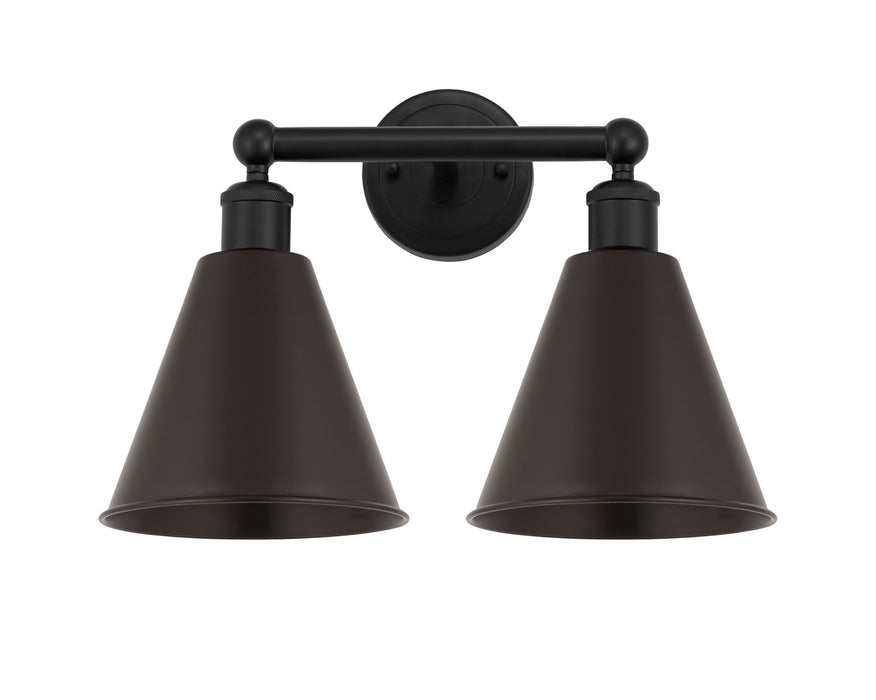 Innovations - 616-2W-BK-MBC-8-BK - Two Light Bath Vanity - Downtown Urban - Matte Black