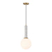 Savoy House - 7-2902-1-264 - One Light Pendant - Callaway - White Marble with Warm Brass