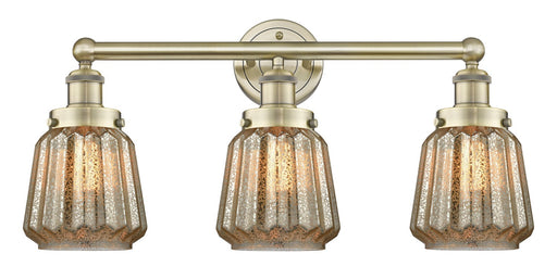 Edison Three Light Bath Vanity Antique Brass