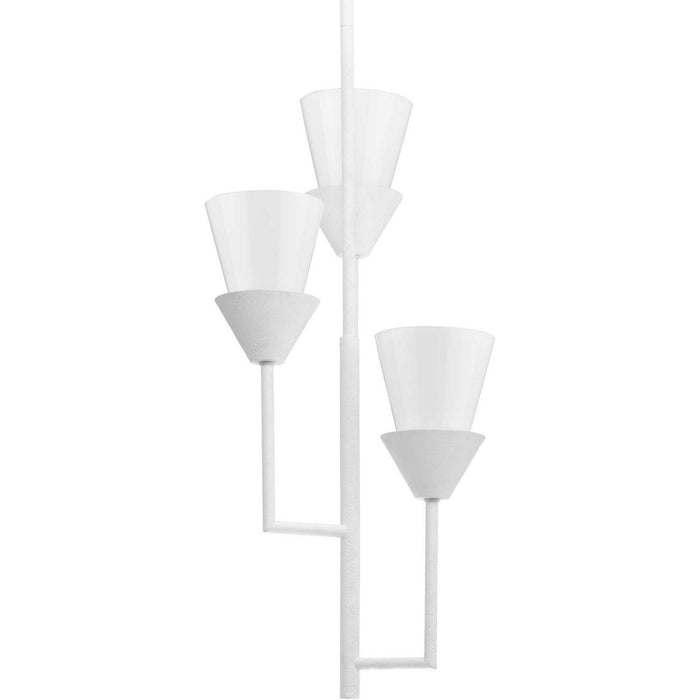 Progress Lighting - P500445-197 - Three Light Pendant - Pinellas - White Plaster