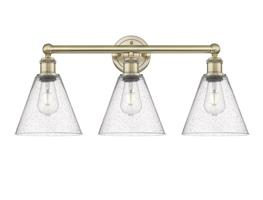 Edison Three Light Bath Vanity Antique Brass