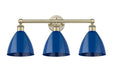 Innovations - 616-3W-AB-MBD-75-BL - Three Light Bath Vanity - Downtown Urban - Antique Brass