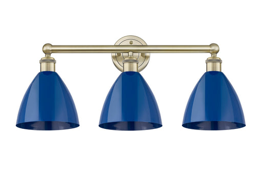Edison Three Light Bath Vanity Antique Brass