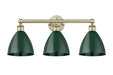 Innovations - 616-3W-AB-MBD-75-GR - Three Light Bath Vanity - Downtown Urban - Antique Brass