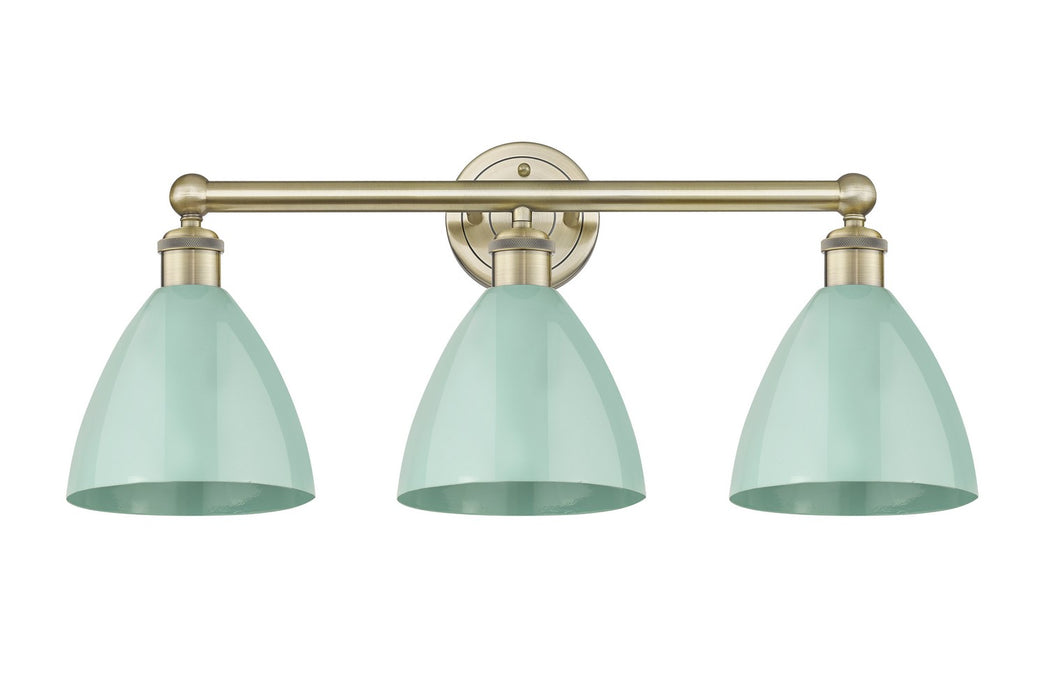 Innovations - 616-3W-AB-MBD-75-SF - Three Light Bath Vanity - Downtown Urban - Antique Brass