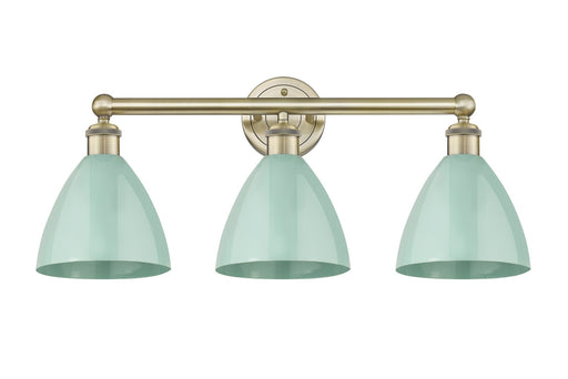 Edison Three Light Bath Vanity Antique Brass