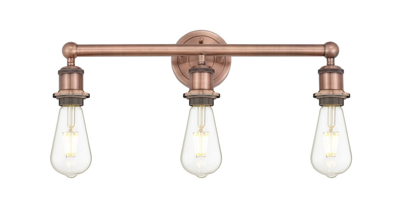 Innovations - 616-3W-AC - Three Light Bath Vanity - Downtown Urban - Antique Copper