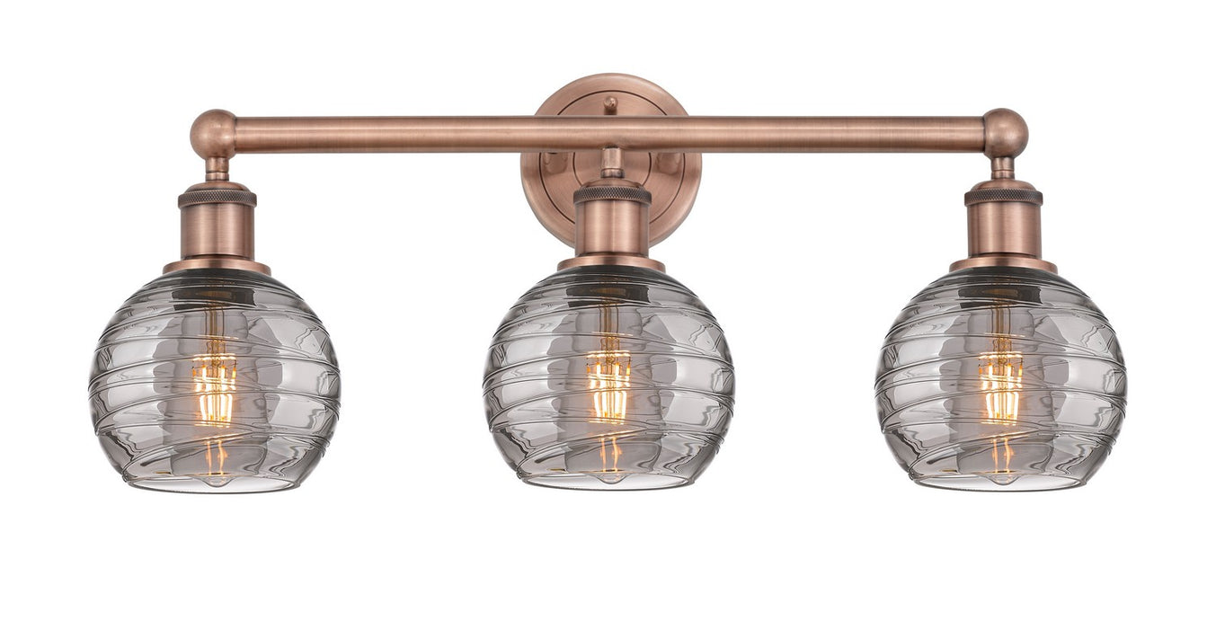 Innovations - 616-3W-AC-G1213-6SM - Three Light Bath Vanity - Edison - Antique Copper