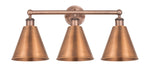 Innovations - 616-3W-AC-MBC-8-AC - Three Light Bath Vanity - Downtown Urban - Antique Copper