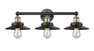 Innovations - 616-3W-BAB-M6-BK - Three Light Bath Vanity - Downtown Urban - Black Antique Brass