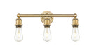 Innovations - 616-3W-BB - Three Light Bath Vanity - Downtown Urban - Brushed Brass