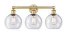 Innovations - 616-3W-BB-G124-8 - Three Light Bath Vanity - Downtown Urban - Brushed Brass