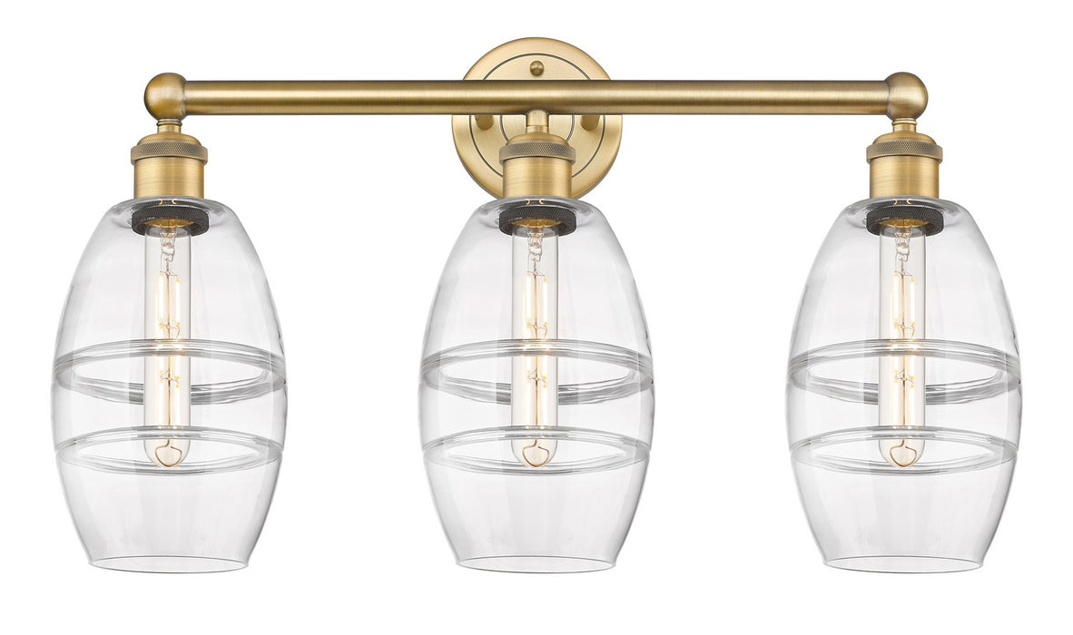 Innovations - 616-3W-BB-G557-6CL - Three Light Bath Vanity - Edison - Brushed Brass