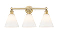 Innovations - 616-3W-BB-GBC-81 - Three Light Bath Vanity - Downtown Urban - Brushed Brass